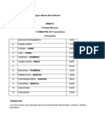 Ementa Profetas Menores