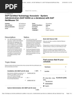 C - TADM55 - 74 - SAP Certified Technology Associate - System Administration (SAP HANA As A Database) With SAP NetWeaver 7.4 - SAP Training and Certification Shop