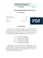 Protocolo de La Lista de Chequeo de Habilidades Sociales