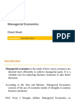 Managerial Economics: Cheat Sheet