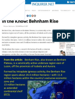 In The Know Benham Rise