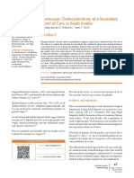 Outcome of Laparoscopic Cholecystectomy at A Secondary Level of Care in Saudi Arabia