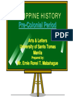 PHILIPPINEHISTORY Pre Colonial Period PDF