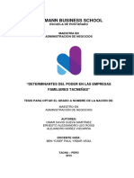 Determinantes Del Poder en Las Empresas Familiares Tacneñas