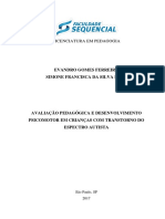 Avaliação Pedagógica e Desenvolvimento Psicomotor em Crianças Com Transtorno Do Espectro Autista