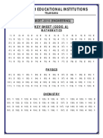 Srigayatri Educational Institutions: Key Sheet (Code: A)