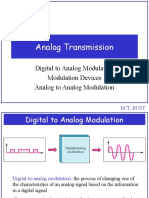 Analog Transmission: Digital To Analog Modulation Modulation Devices Analog To Analog Modulation