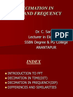 Decimation in Time and Frequency: Dr. C. Saritha Lecturer in Electronics SSBN Degree & PG College Anantapur