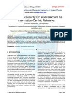 Information Security On Egovernment As Information-Centric Networks