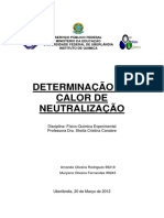 Relatorio 3 Determinação Do Calor de Neutralização PDF