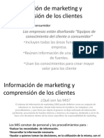 Información de Marketing y Comprensión de Los Clientes