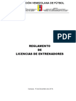 Reglamento Licencias de Entrenadores FVF - 2017