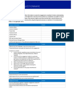 Pre-Engagement Questionnaire - Cloud+Enterprise Planning Services