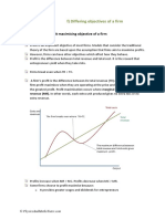 Differing Objectives of A Firm