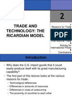 Trade and Technology: The Ricardian Model