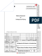 Method Statement For Ug Piping 6423dp420 00 00200 00 Rev03 PDF