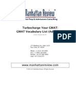 MR GMAT Vocabulary Advanced List