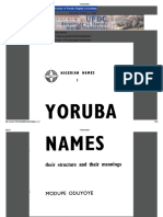 Yoruba Names MODUPE ODUYOYE PDF