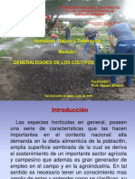 Generalidades de Los Cultivos Hortícola