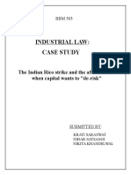 Industrial Law: Case Study: The Indian Rico Strike and The Aftermath: When Capital Wants To "De-Risk"