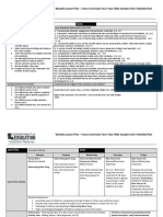 Weekly Lesson Plan Cross Curricular Four Years Old Sample Unit 5