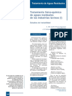 391-100 Tratamiento Físico-Químico de Aguas Residuales de Las Industrias Lácteas (I)