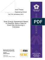 Solar Energy Assessment Based On Weather Station Data For Direct Site Monitoring in Indonesia PDF