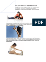 Ejercicios para Desarrollar La Flexibilidad