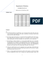 Department of Statistics: Course Stats 330