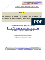 Tema 11 - El Esquema Corporal. El Proceso de Lateralización. Desarrollo de Las Capacidades Perceptivo - Motrices.