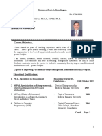 Prof - DR.C.R Resume