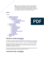 Clasificación de Automóviles Es Un Término General Que Se Refiere A Agrupar Vehículos en Categorías Según Su Potencia de Golpe y Sus Características Técnicas