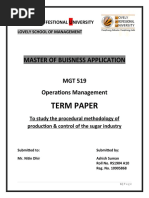 Term Paper: Master of Buisness Application