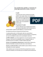 Familia Botánica Estrutura Química y Usos de Los Compuestos Organicos en La Piña y Papaya