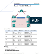 7.2.2.5 Lab - Configuring A Point-To-Point GRE VPN Tunnel