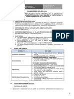 de Especialista de Monitoreo y Vigilancia Ambiental Profesional III