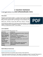 Reaction Between Manganate (VII) and Ethanedioate - Instructions