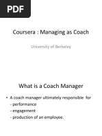 Coursera: Managing As Coach: University of Berkeley