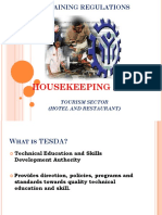 Housekeeping NC Ii: Tourism Sector (Hotel and Restaurant)