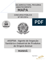 Aisipoa - Agente de Inspeção Sanitária e Industrial de Produtos de Origem Animal - Tipo 10