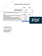 EFE Matrix For Passion For Education: But at What Cost?: Key External Factors