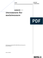 Maintenance - Documents For Maintenance: British Standard Bs en 13460:2002