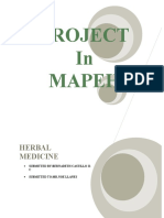 Project in Mapeh: Herbal Medicine