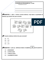 Avaliação Diagnóstica de Matemática - 2º Ano-2014