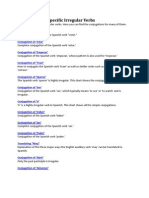 Conjugation of Specific Irregular Verbs