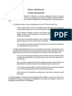 Bar 2013 - Mercantile Law Multiple Choice Questions