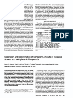 Separation and Determination of Nanogram Amounts Inorganic Arsenic and Methylarsenic Compounds