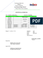 Dalirig National High School: Individual Schedule