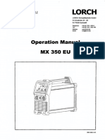 Lorch, MX350 EU, Operation Manual