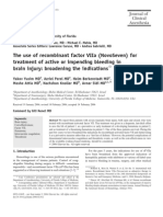 The Use of Recombinant Factor Viia (Novoseven) For Treatment of Active or Impending Bleeding in Brain Injury: Broadening The Indications